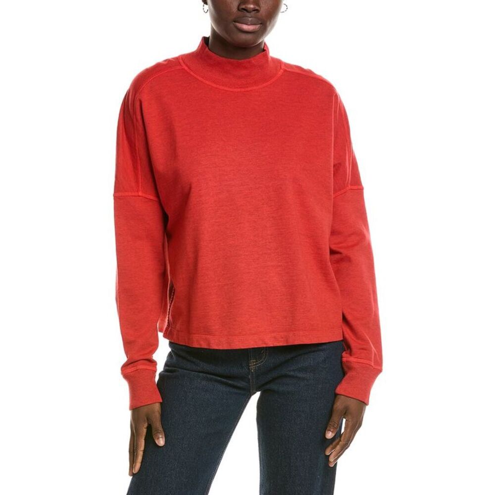 Michael Stars Womens Mila Sweatshirt, Red